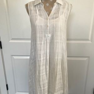 Anthropologie White Cotton Dress